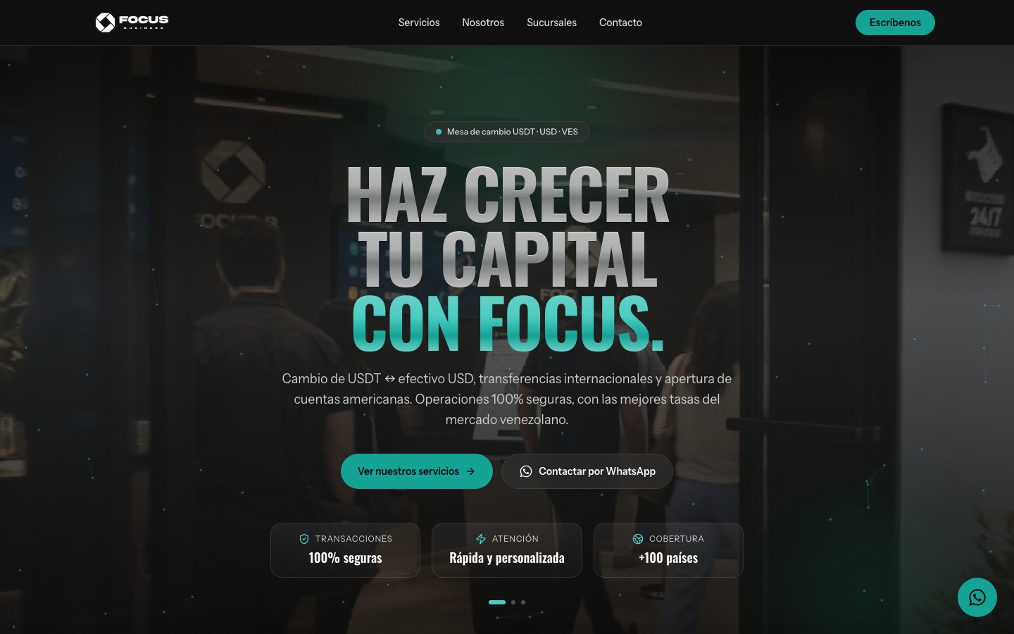 Focus Business - Sitio web para mesa de cambio en Venezuela: cambio