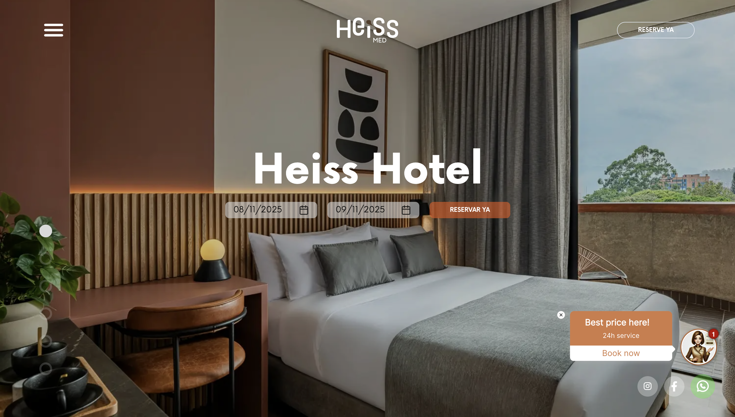 Heiss Hotel - Sitio web para hotel boutique con sistema de reser