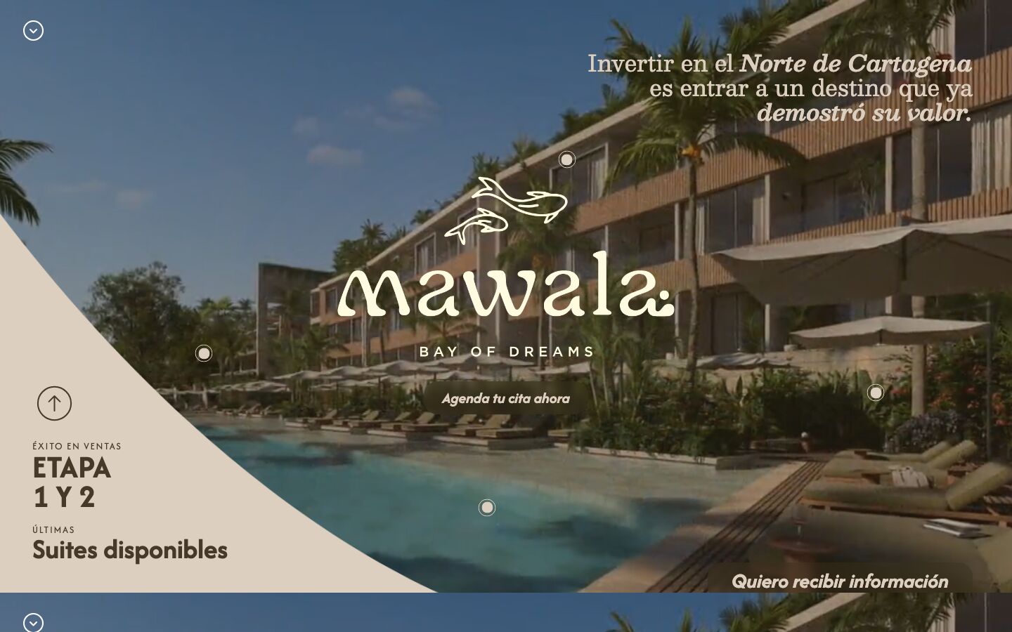 Mawala - Bay of Dreams - Sitio web para proyecto hotelero de inversión en e