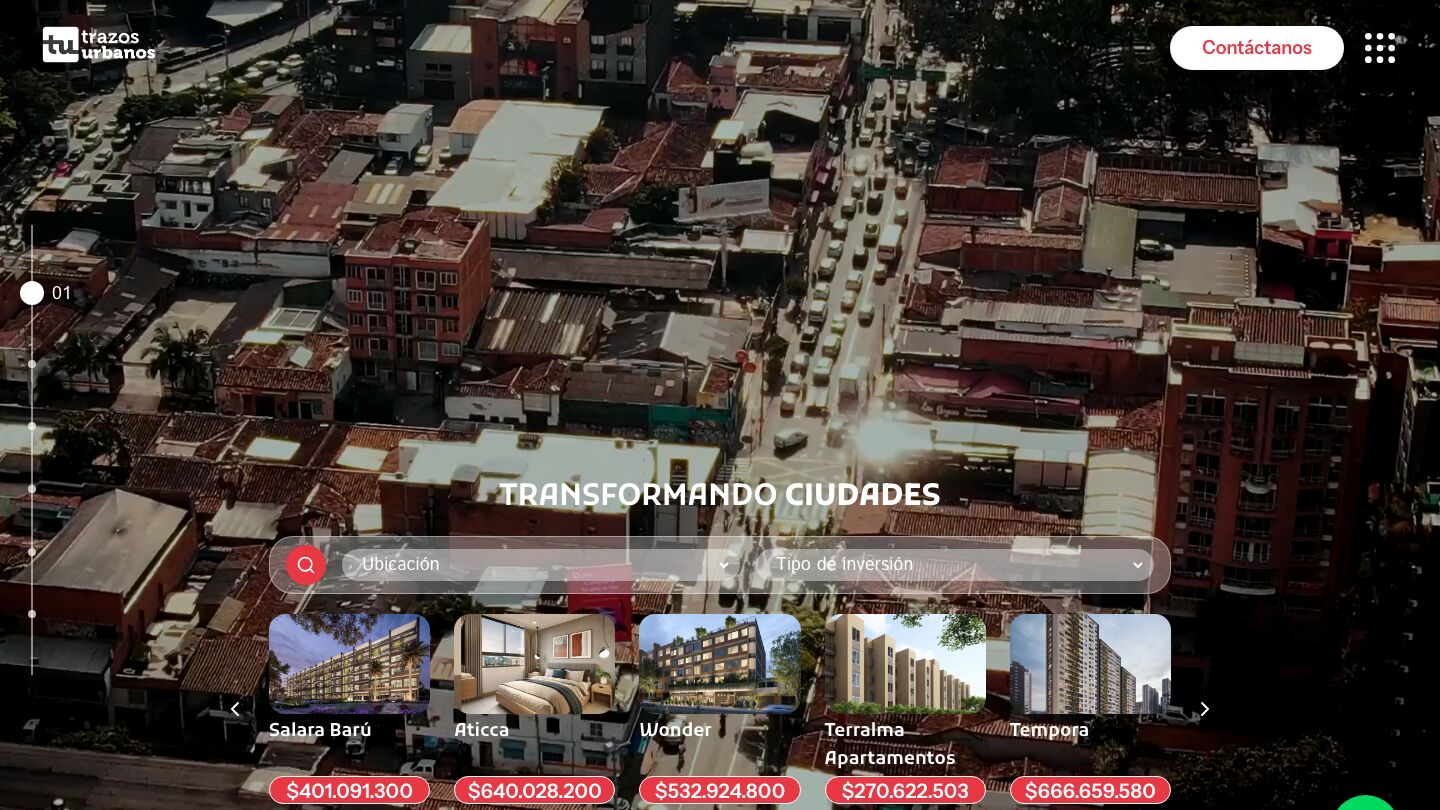 Trazos Urbanos - Sitio web para desarrolladora inmobiliaria en Colo