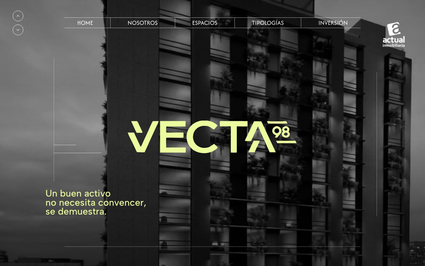 Vecta 98 - Sitio web para proyecto residencial de inversión e